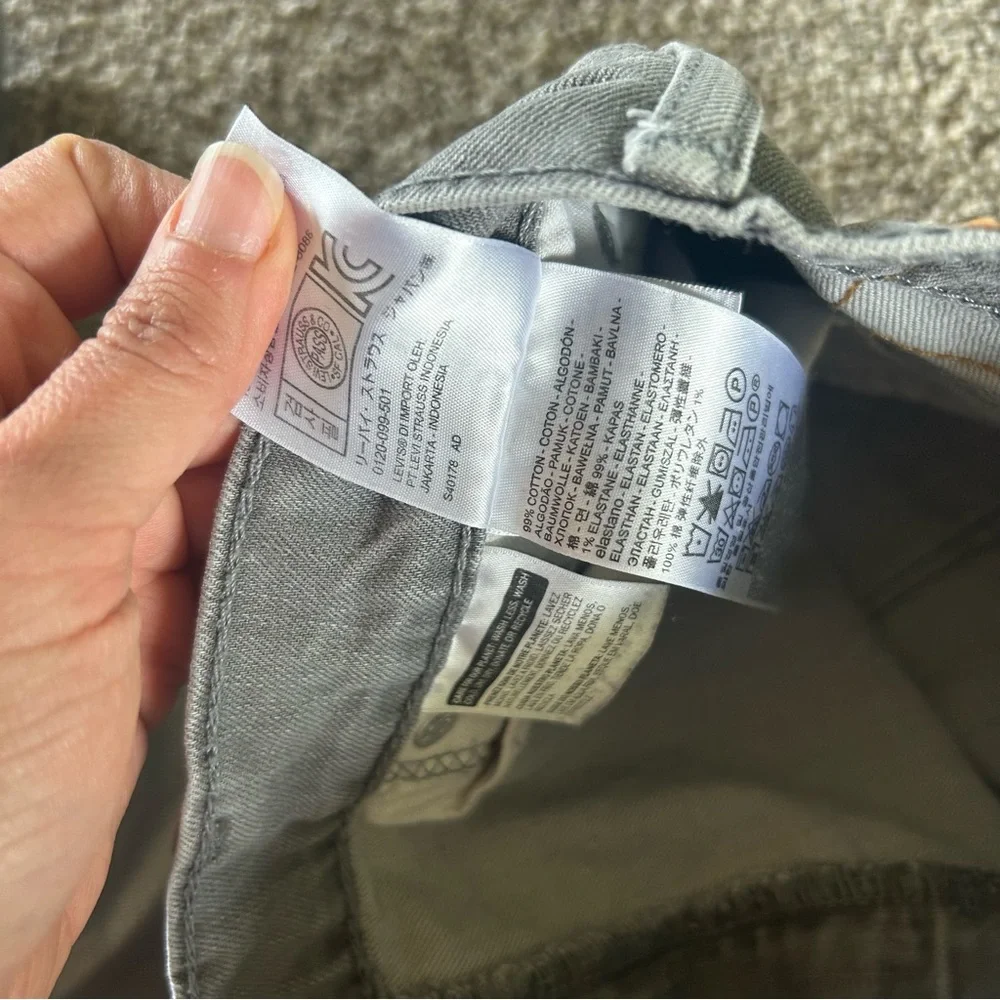 [Levi’s] Gray Straight Leg Jeans W30 L30